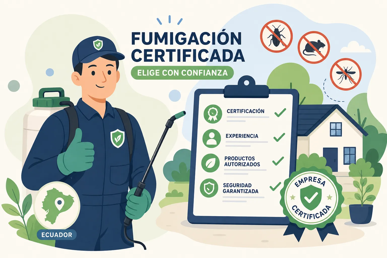 Empresa de fumigación certificada: cómo elegirla bien en Ecuador